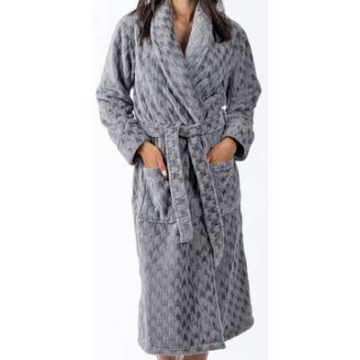 Plush Bath Robe Grey image