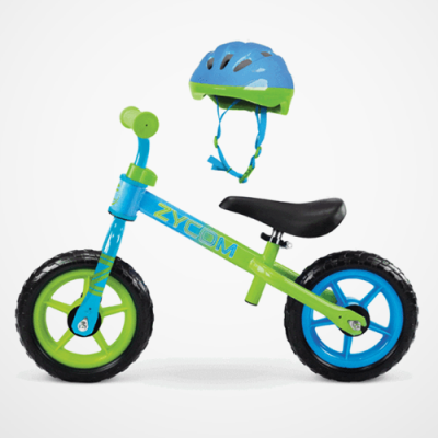 Zycom Balance Bike With Helmet Blue / Green image