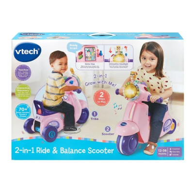 2 In 1 Ride & Balance Scooter - Pink image