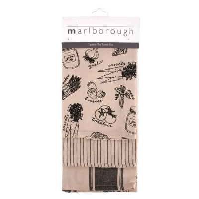 Cotton Tea Towel 3 Pack (vege) image