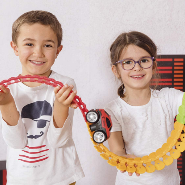 Smoby Flextreme Discovery Set: Flexible tracks and vehicles for creative  circuit-building