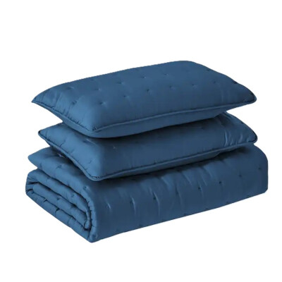 3 Piece Coverlet Set Qn - Blue image