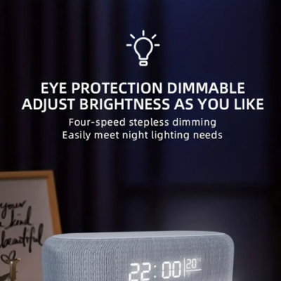 Wireless Charger & Alarm Clock With Led Light image