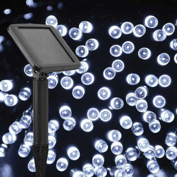 Garden Solar Led String Lights White 30m image