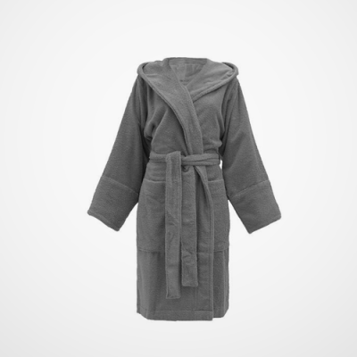 100% Cotton Bath Robe Charcoal image