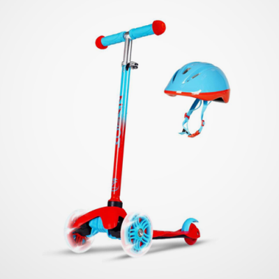 Zycom 3 Wheel Scooter And Helmet Combo - Red/blue image