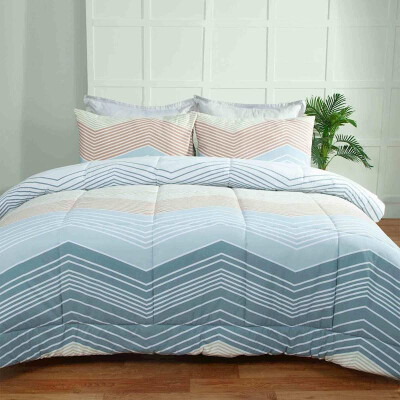3 Piece Comforter Set Venus Queen Blue image