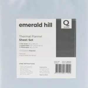 Thermal Flannel Sheet Set Blue King-277