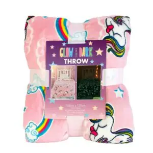 Kids Glow In Dark Throw Unicorn-100