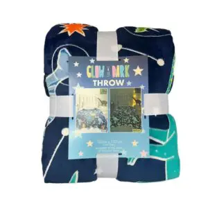 Kids Glow In Dark Throw Dinosaur-124