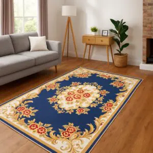 Floor Mat Medium Blue Velvet-1304
