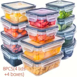 4 Food Containers set (8 Piece)-1387
