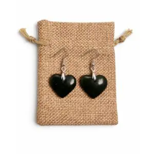 Authentic NZ Greenstone Pounamu Earrings-1429