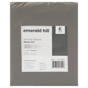 Sheet Set Winter Thermal Grey King-838