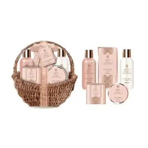 Vanilla & Amber 5-Piece Bath & Body Basket Set-1399