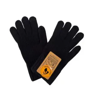 New Zealand Icons Knit Gloves Black Medium-1509