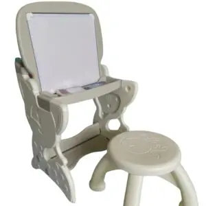 Kids Desk & Stool Set with Lift-Up Whiteboard (Ages 2-4)-1520