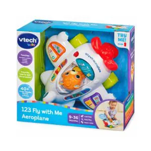 VTech 123 Fly with Me Aeroplane - Interactive Learning Toy with Lights & Sounds-1529