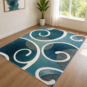 Floor Mat Large Ocean Swirl-1586